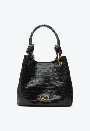 Bolsa Vicenza Hobo Luiza Média Couro Preto