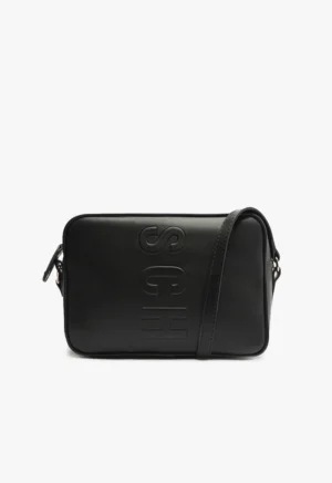 Bolsa Tiracolo Média Schutz Tassy Preta com Zíper